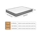 Advwin Single 20CM Mattress Memory Foam Bed 7 Zone Pillow Top Pocket Spring Medium Firm
