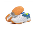 Microfiber Leather Upper Button Durable Fashion Sports Sneakers Ladies Men Tennis Shoes Blue