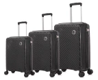 Atlas Performance 3-Piece Hardcase Luggage/Suitcase Set - Black