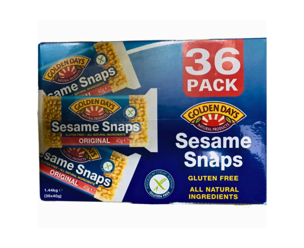 Golden Days Sesame Snaps 36 Pack, 1.44kg