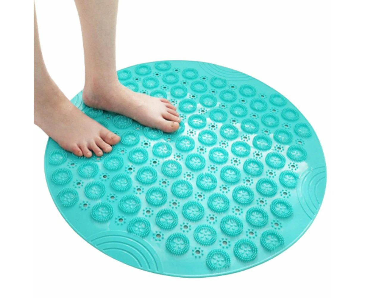 Non-Slip Bathroom Shower Massage Mat - Cyan