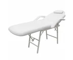 vidaXL Portable Facial Treatment Chair Faux Leather 185x78x76 cm White
