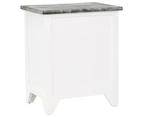 vidaXL Nightstand 2 pcs with 2 Drawers Grey and White