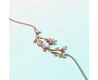 Petalia Pink Necklace Featured SWAROVSKI Crystals in Rose Gold