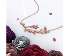 Petalia Pink Necklace Featured SWAROVSKI Crystals in Rose Gold