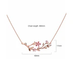 Petalia Pink Necklace Featured SWAROVSKI Crystals in Rose Gold