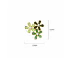 Petalia Olive Green Stud Earrings Featured SWAROVSKI® Crystals in Gold