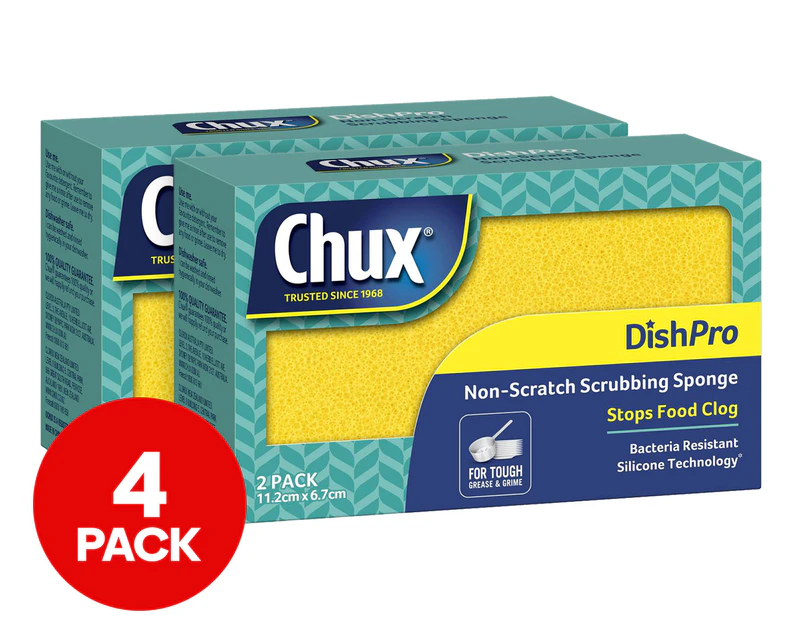 2 x 2pk Chux DishPro Non-Scratch Scrubbing Sponge