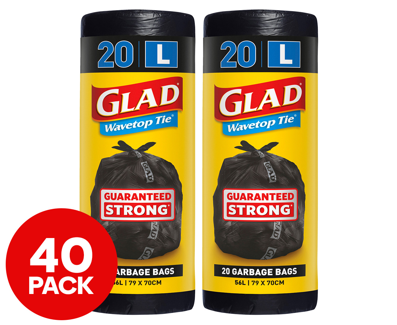 Glad® Wavetop Tie® Garbage Bags Extra Large 30pk, Glad Australia