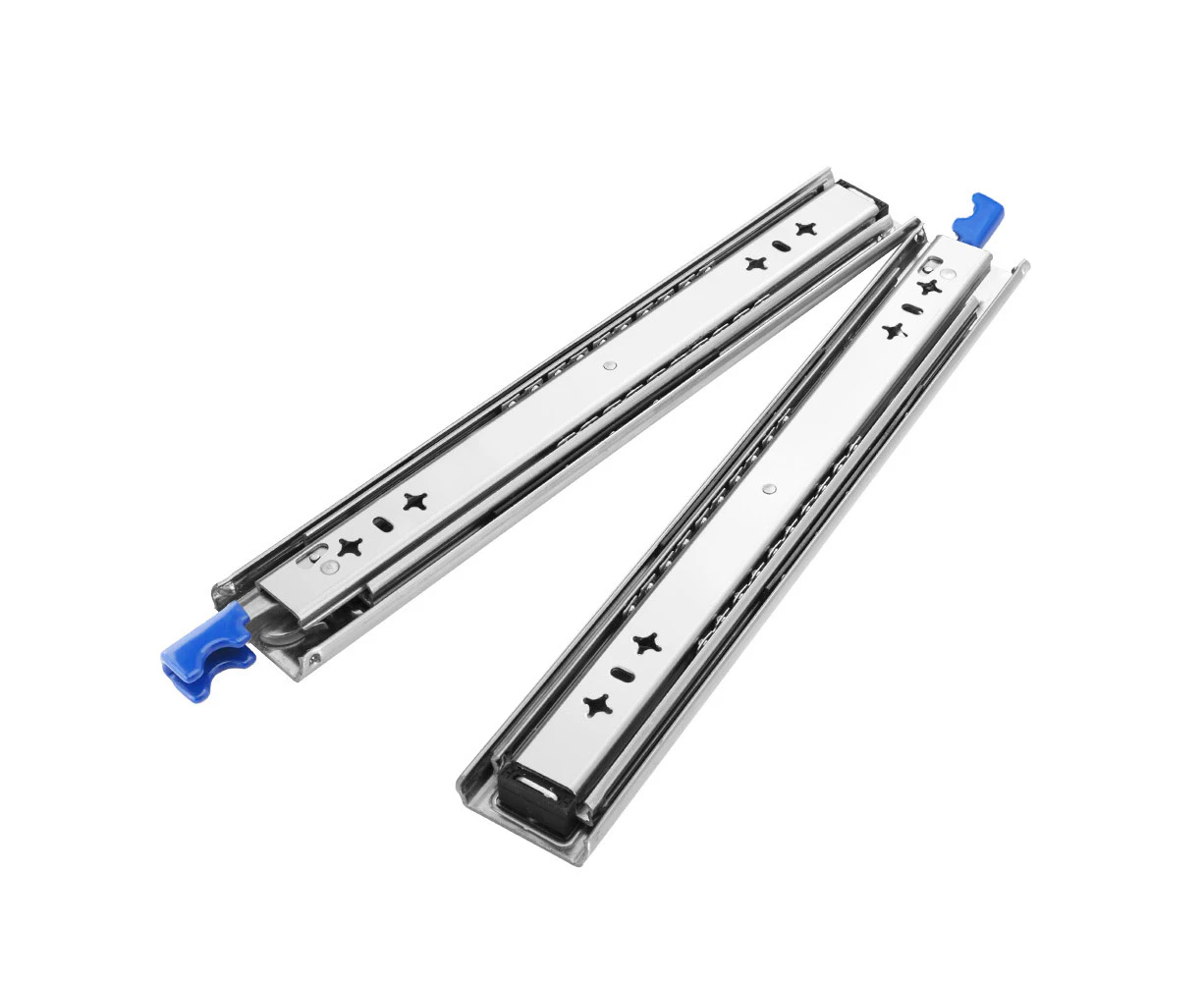 125KG Pair Locking Drawer Slides 400mm Runners Trailer Draw Full Extension 4WD