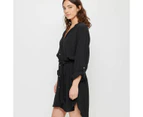 Target Resort Crinkle Shirt Dress - Black