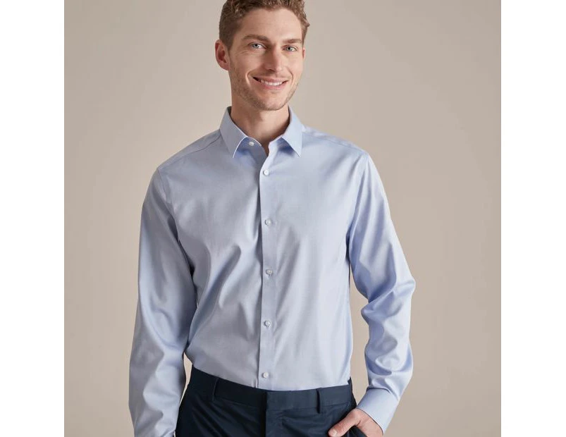 Preview Long Sleeve Non Iron Business Shirt - Blue