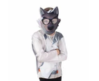 Bad Guys Mr Wolf Kids Costume Top & Mask - Grey