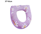 Universal Floral Toilet Seat To Keep Your Toilet Warm And Comfortable, Warm Toilet Seat,Purple