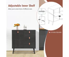 3 Drawer Dresser with Anti-toppling Device for Living Room Coffee