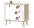 3 Drawer Dresser with Anti-toppling Device for Living Room Natural