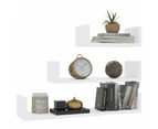 vidaXL Wall Display Shelf 3 pcs White Engineered Wood