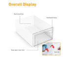 Advwin 27PCS Plastic Shoe Box Shoe Storage Box Home Sneaker Display Box Stackable Organiser Clear