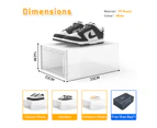 Advwin 27PCS Plastic Shoe Box Shoe Storage Box Home Sneaker Display Box Stackable Organiser Clear