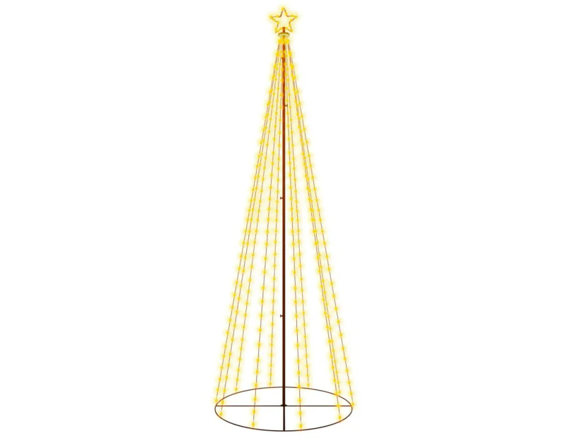 vidaXL Christmas Cone Tree Warm White 310 LEDs 100x300 cm