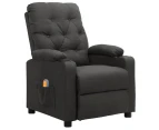 vidaXL Massage Chair Dark Grey Fabric