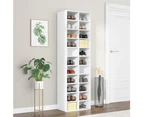 vidaXL Shoe Cabinet White 54x34x183 cm Engineered Wood