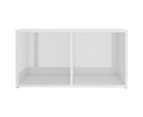 vidaXL TV Cabinet High Gloss White 72x35x36.5 cm Engineered Wood