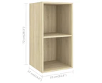 Wall-mounted TV Cabinet Sonoma Oak 37x37x72 cm Engineered Wood