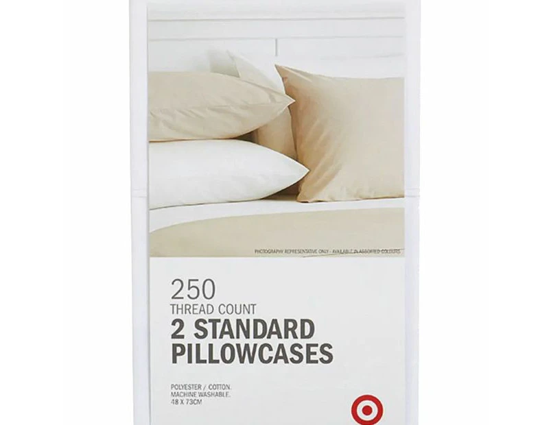 Target 2 Pack 250 Thread Count Standard Pillowcases