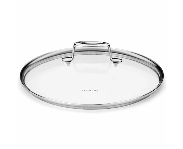 Scanpan Impact 26cm Tempered Glass Lid Cover w/ Stainless Steel Rim/Handle Round