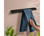 800mm Towel Rack Stainless Steel Bathroom Towel Rail shelf Storage rack wall mounted towel holder Black