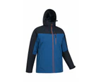 Mountain Warehouse Brisk Extreme Mens Waterproof Jacket Taped Seams Coat Cagoule - Blue