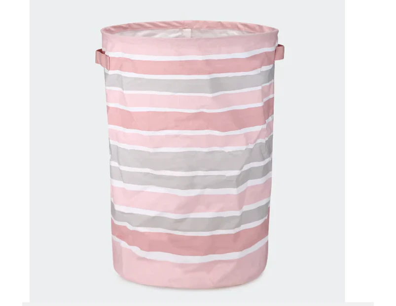 Collapsible Hamper - Pink Stripe