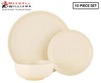 Maxwell & Williams 12-Piece Palette Dinner Set - Cream Speckle