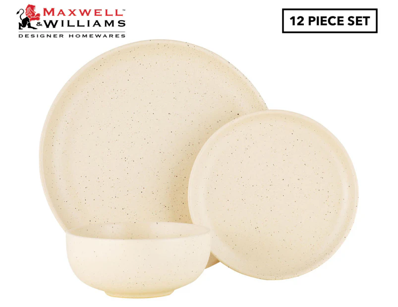 Maxwell & Williams 12-Piece Palette Dinner Set - Cream Speckle