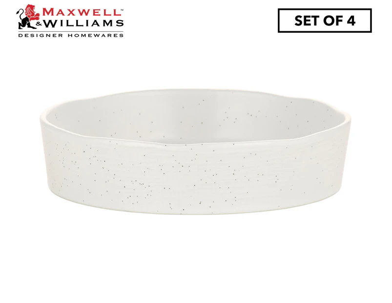 Set of 4 Maxwell & Williams 15cm Onni Bowls - Speckled White