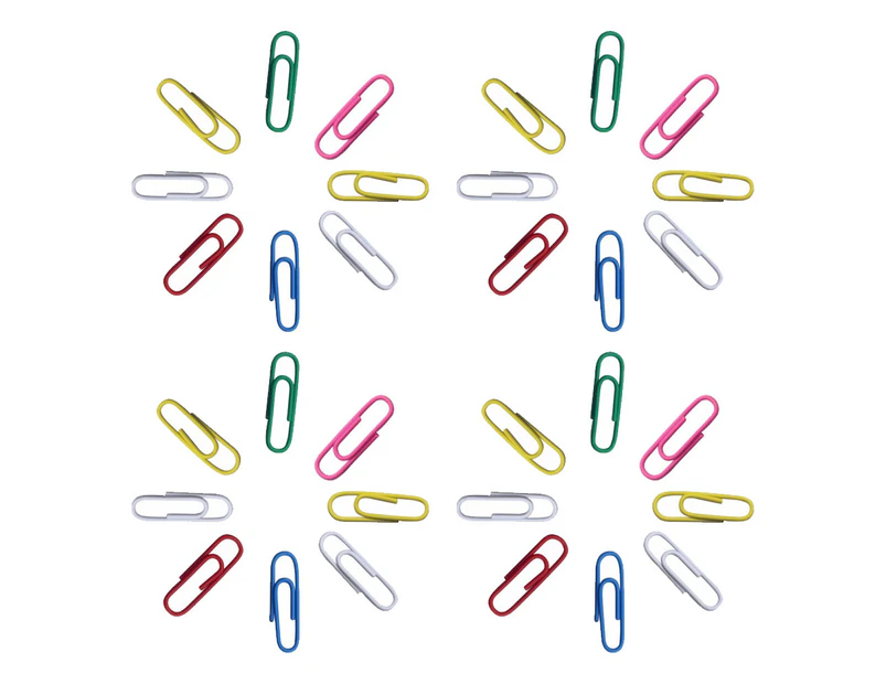 Paper Clips, 400Pcs 28Mm Paper Clips, Assorted Colored Coated Paper Clips, Reusable, Colored Paper Clips For Office School