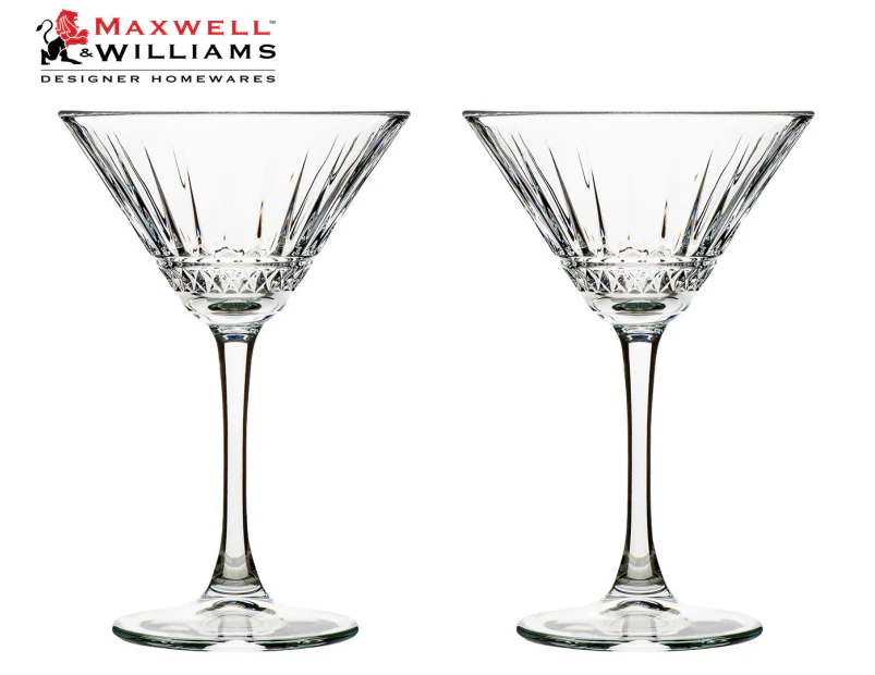 Set of 2 Maxwell & Williams 220mL Cocktail & Co. Atlas Martini Glasses