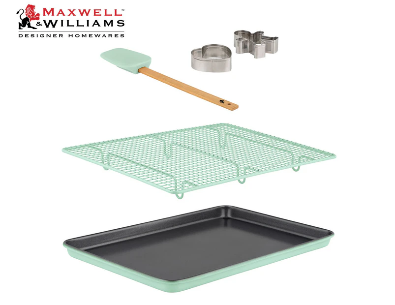 Maxwell & Williams 5-Piece BakerMaker Non-Stick Cookie Baking Set - Green