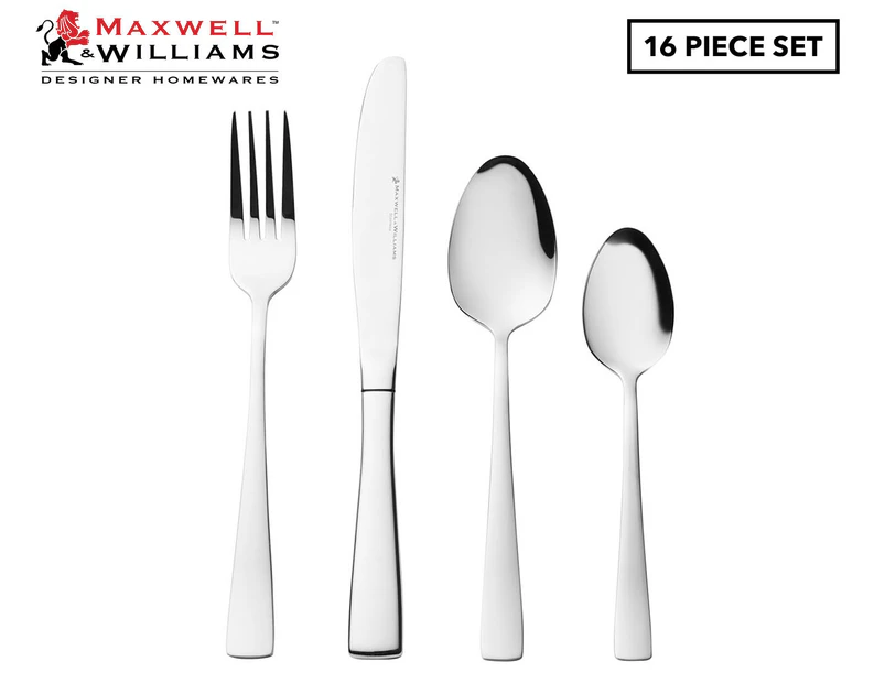 Maxwell & Williams 16-Piece Arden Stainless Steel Cutlery Set - Silver