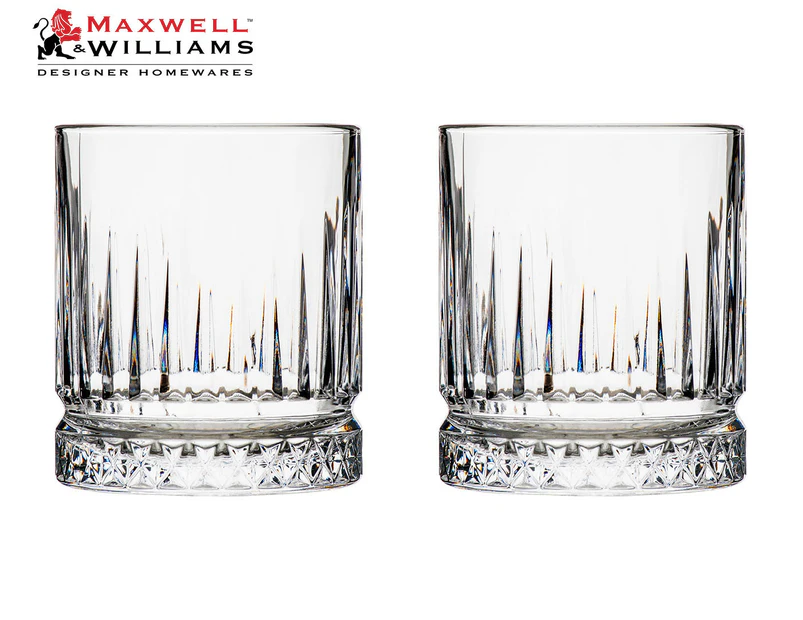 Set of 2 Maxwell & Williams 355mL Cocktail & Co. Atlas Whisky Glasses