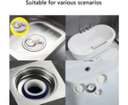 White Rubber Bathtub Stopper Sink with Hoop Design Sewer Pipe Household Supplies Kitchen Drain -1/4 inch