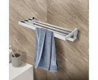 600mm Towel Rack with Shelf holder Stainless Steel Towel Rail wall mounted Bathroom towel bar rack Chrome