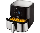 Auspure Air Fryer 3.5L Premium Digital, with 100 recipes Cookbook 10 Cooking Functions, Stainless Steel, Bake, Timer, Shake Reminder Black