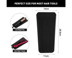 Heat Resistant Silicone Mat Pouches For Flat Iron, Curling Iron, Straightener, Hot Hair Tools, Black