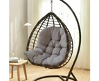 Hanging Egg Chair Cushion Sofa Swing Chair Seat Relax Cushion Padded Pad Covers Light Gray