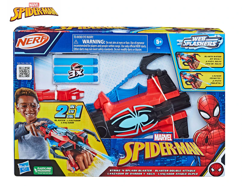 Marvel Spider-Man NERF Strike 'N Splash Blaster Toy