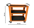 SP Tools 3 Shelf Professional Workshop Service Trolley - Orange - Orange