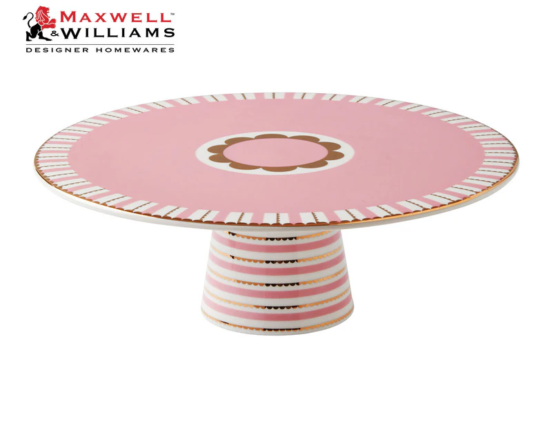 Maxwell & Williams 28cm Tea's & C's Regency Footed Cake Stand - Pink/Gold