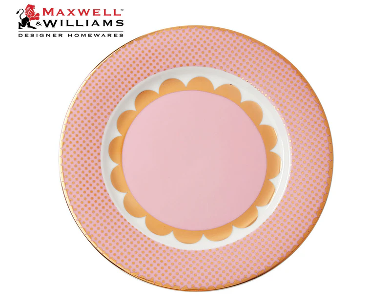 Maxwell & Williams Tea's & C's Regency Rimmed Plate - Pink/Gold